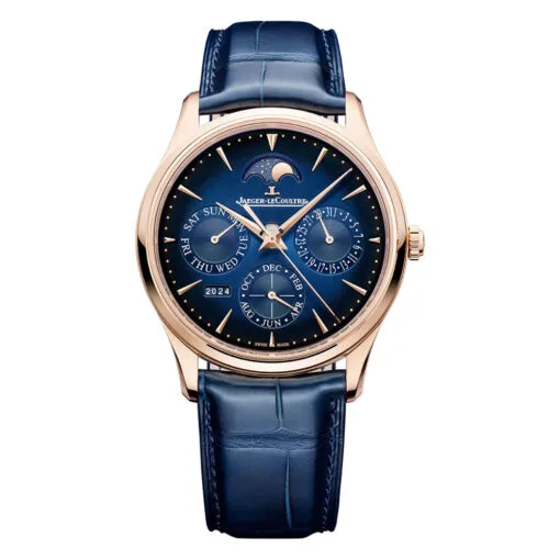 Jaeger-Lecoultre Q114258J Master Ultra Thin Perpetual Calendar Pink Gold Gradient Blue Dial Watch