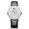 Jaeger-Lecoultre Q114842J Master Ultra Thin Perpetual Calendar Stainless Steel Silver Dial Watch