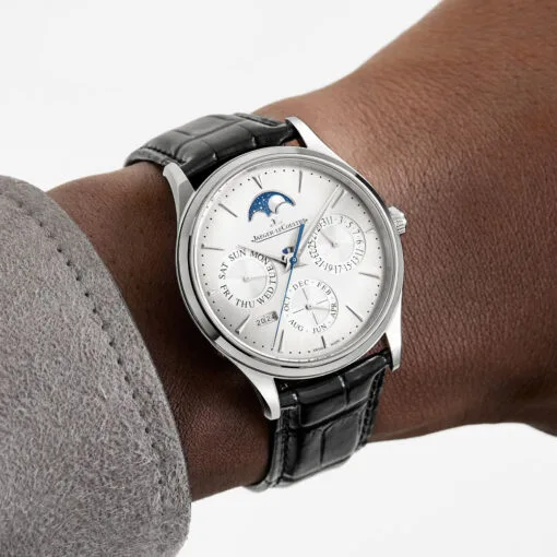 Jaeger-Lecoultre Q114842J Master Ultra Thin Perpetual Calendar Stainless Steel Silver Dial Watch - Image 3