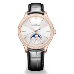 Jaeger-LeCoultre Q1242502 Master Ultra Thin Moon Pink Gold - Diamond Silver Dial Watch