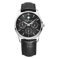Jaeger-LeCoultre Q1308470 Master Ultra Thin Perpetual Calendar Stainless Steel Black Dial Watch