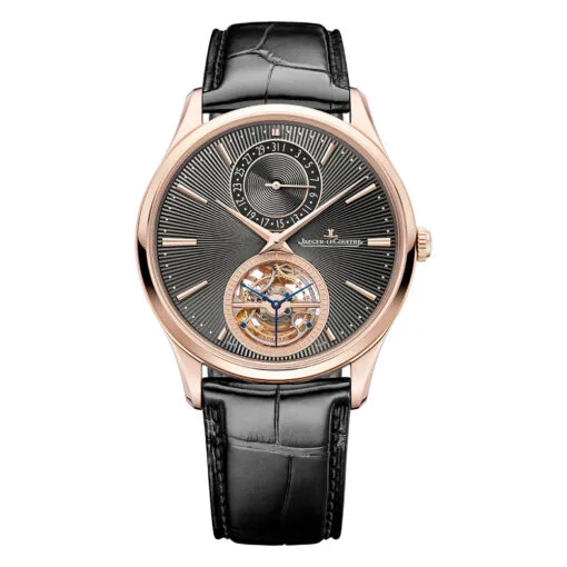 Jaeger-Lecoultre Q13224E2 Master Ultra Thin Tourbillon Enamel Pink Gold Grey Dial Watch
