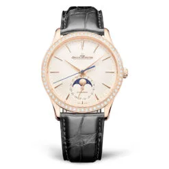 Jaeger-LeCoultre Q1362503 Master Ultra Thin Moon Pink Gold - Diamond Eggshell Dial Watch