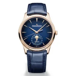Jaeger-LeCoultre Q1362580 Master Ultra Thin Moon Pink Gold Gradient Blue Dial Watch