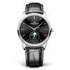 Jaeger-Lecoultre Q1368471 Master Ultra Thin Moon Stainless Steel Black Dial Watch