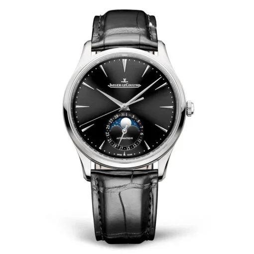 Jaeger-Lecoultre Q1368471 Master Ultra Thin Moon Stainless Steel Black Dial Watch