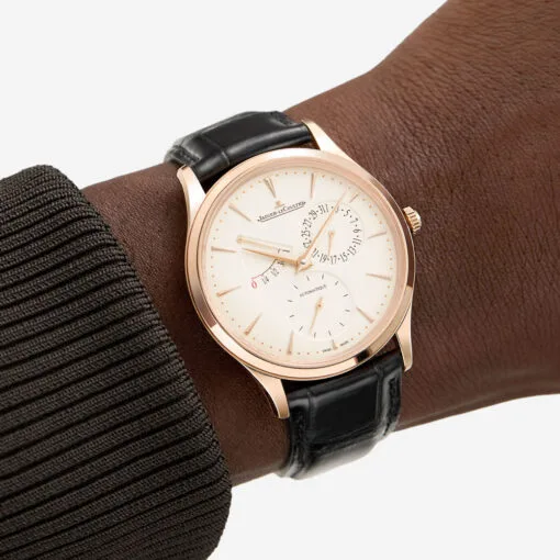 Jaeger-Lecoultre Q1372510 Master Ultra Thin Power Reserve Pink Gold Eggshell Dial Watch - Image 3