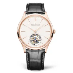Jaeger-LeCoultre Q1682411 Master Ultra Thin Tourbillon Pink Gold Eggshell Dial Watch