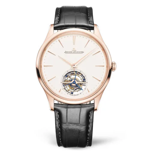 Jaeger-Lecoultre Q1682411 Master Ultra Thin Tourbillon Pink Gold Eggshell Dial Watch