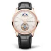 Jaeger-Lecoultre Q169242J Master Ultra Thin Tourbillon Moon Pink Gold Eggshell Dial Watch