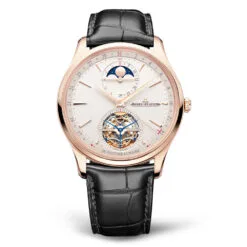 Jaeger-LeCoultre Q169242J Master Ultra Thin Tourbillon Moon Pink Gold Eggshell Dial Watch