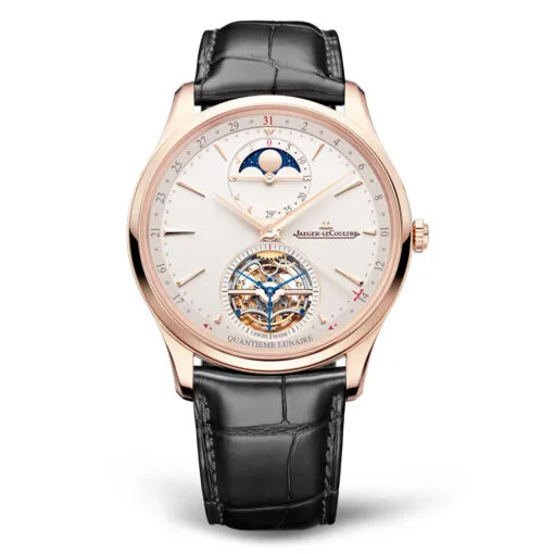 Jaeger-Lecoultre Q169242J Master Ultra Thin Tourbillon Moon Pink Gold Eggshell Dial Watch
