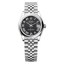 Rolex 278240-0002 Datejust 31mm Stainless Steel Jubilee Black Dial Watch