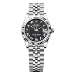 Rolex 278274-0002 Datejust 31mm Stainless Steel - White Gold Jubilee Black Dial Watch
