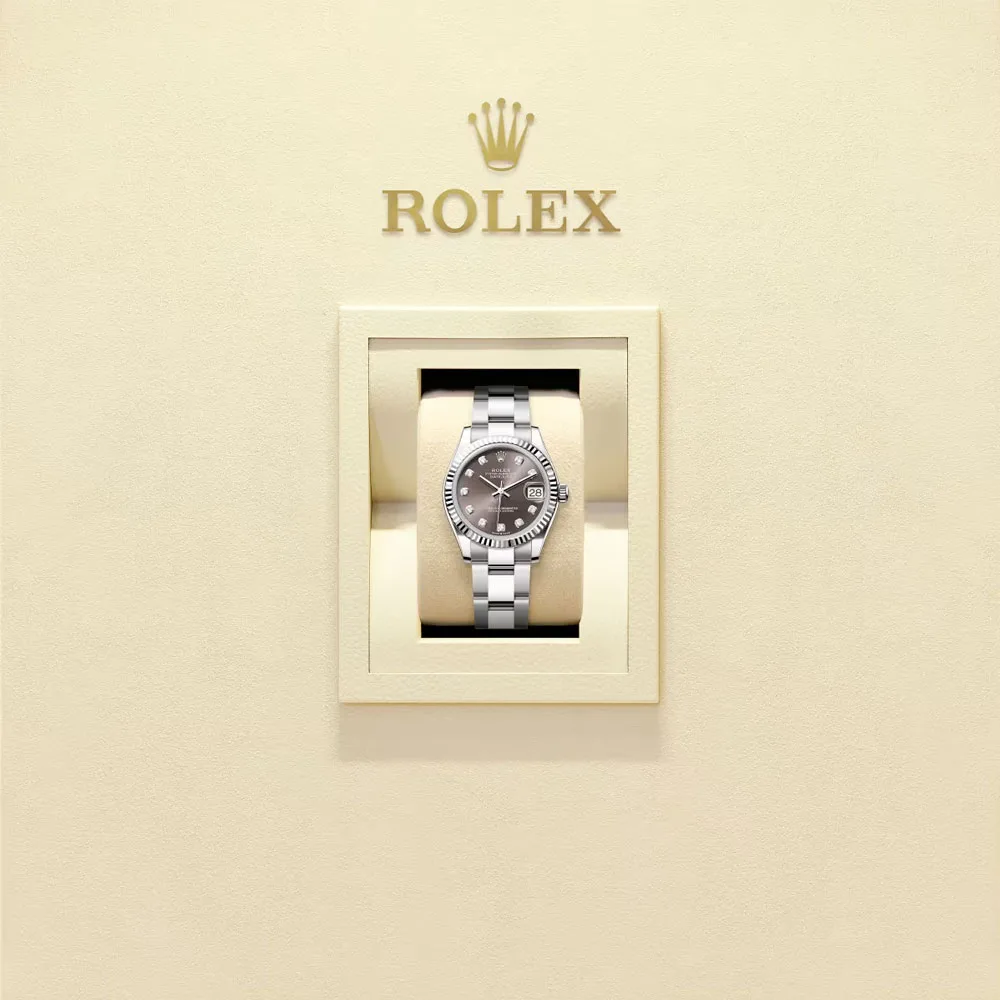 Rolex 278274-0007 Datejust 31Mm Stainless Steel - White Gold Oyster Dark Grey Diamond-Set Dial Watch - Image 2