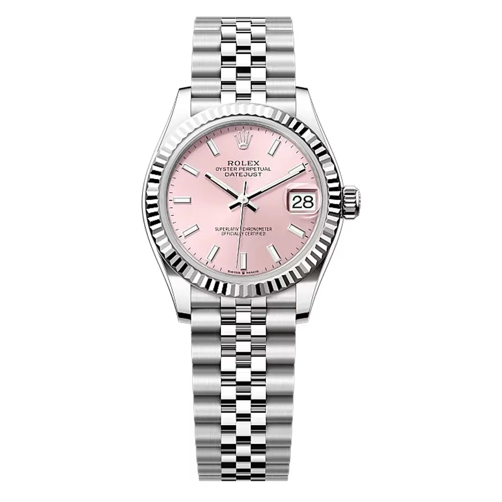 Rolex 278274-0014 Datejust 31Mm Stainless Steel - White Gold Jubilee Pink Dial Watch