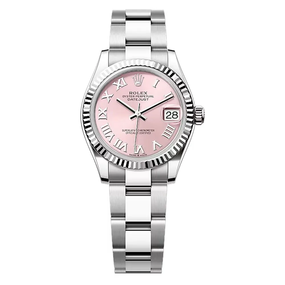 Rolex 278274-0019 Datejust 31Mm Stainless Steel - White Gold Oyster Pink Dial Watch