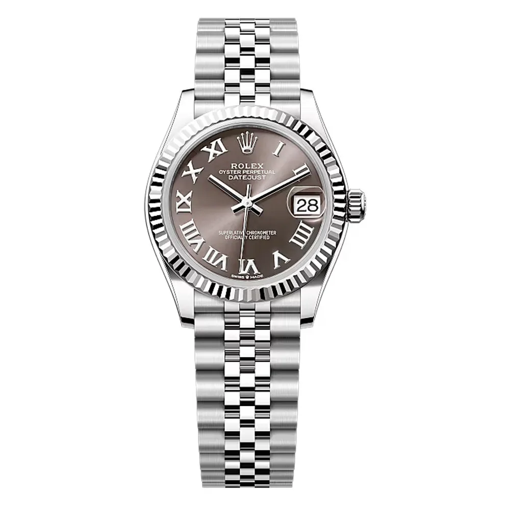 Rolex 278274-0022 Datejust 31Mm Stainless Steel - White Gold Jubilee Dark Grey Dial Watch