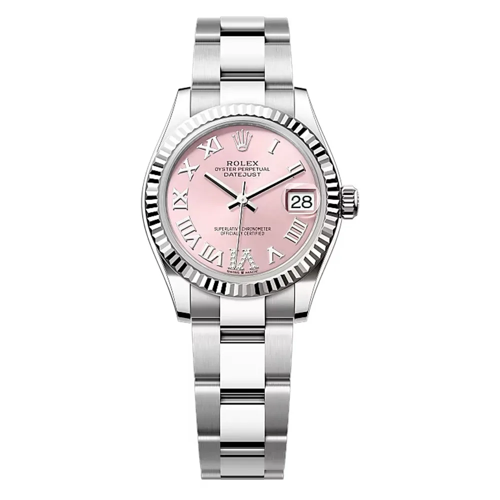 Rolex 278274-0023 Datejust 31Mm Stainless Steel - White Gold Oyster Pink Diamond-Set Dial Watch