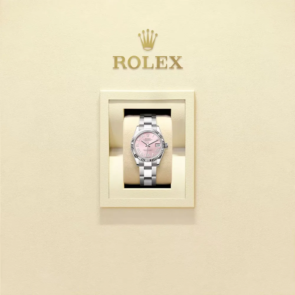 Rolex 278274-0023 Datejust 31Mm Stainless Steel - White Gold Oyster Pink Diamond-Set Dial Watch - Image 2