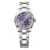 Rolex 278274-0025 Datejust 31Mm Stainless Steel - White Gold Oyster Aubergine Diamond-Set Dial Watch