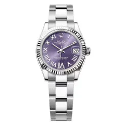 Rolex 278274-0025 Datejust 31mm Stainless Steel - White Gold Oyster Aubergine Diamond-set Dial Watch