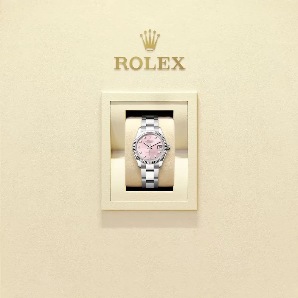Rolex 278274-0031 Datejust 31Mm Stainless Steel - White Gold Oyster Pink Diamond-Set Dial Watch - Image 2
