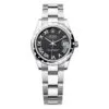 Rolex 278344Rbr-0001 Datejust 31Mm Stainless Steel - White Gold Diamond Oyster Black Dial Watch