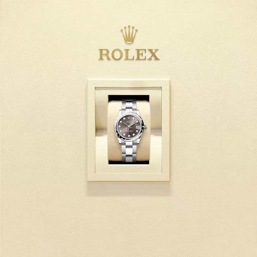Rolex 278344Rbr-0007 Datejust 31Mm Stainless Steel - White Gold Diamond Oyster Dark Grey Diamond-Set Dial Watch - Image 2