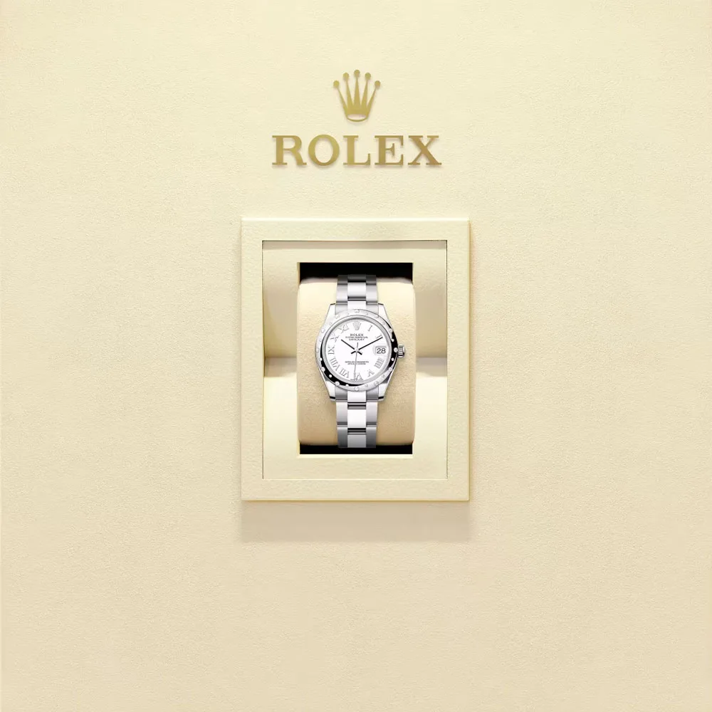 Rolex 278344Rbr-0011 Datejust 31Mm Stainless Steel - White Gold Diamond Oyster White Dial Watch - Image 2