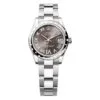 Rolex 278344Rbr-0029 Datejust 31Mm Stainless Steel - White Gold Diamond Oyster Dark Grey Dial Watch