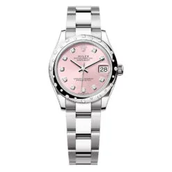 Rolex 278344rbr-0033 Datejust 31mm Stainless Steel - White Gold Diamond Oyster Pink Diamond-set Dial Watch