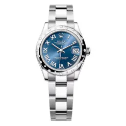 Rolex 278344rbr-0035 Datejust 31mm Stainless Steel - White Gold Diamond Oyster Blue Dial Watch