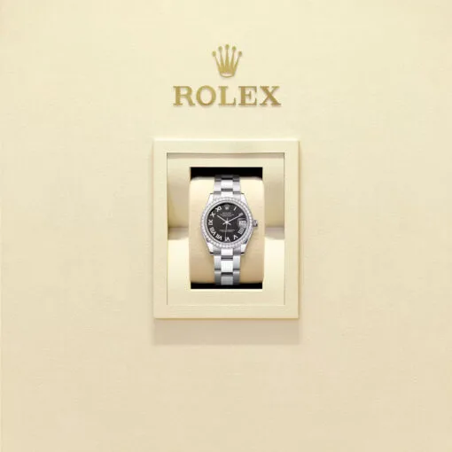 Rolex 278384Rbr-0001 Datejust 31Mm Stainless Steel - White Gold Diamond Oyster Black Dial Watch - Image 2