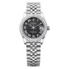 Rolex 278384Rbr-0002 Datejust 31Mm Stainless Steel - White Gold Diamond Jubilee Black Dial Watch
