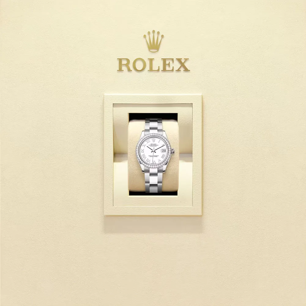 Rolex 278384Rbr-0013 Datejust 31Mm Stainless Steel - White Gold Diamond Oyster White Dial Watch - Image 2