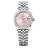 Rolex 278384Rbr-0018 Datejust 31Mm Stainless Steel - White Gold Diamond Jubilee Pink Dial Watch