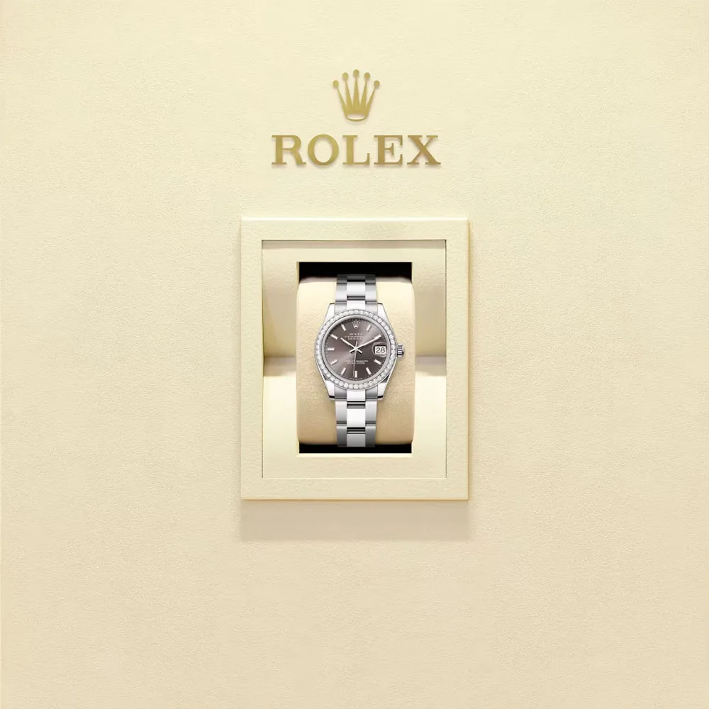 Rolex 278384Rbr-0019 Datejust 31Mm Stainless Steel - White Gold Diamond Oyster Dark Grey Dial Watch - Image 2