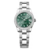 Rolex 278384Rbr-0021 Datejust 31Mm Stainless Steel - White Gold Diamond Oyster Mint Green Dial Watch