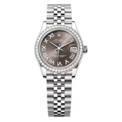 Rolex 278384rbr-0026 Datejust 31mm Stainless Steel - White Gold Diamond Jubilee Dark Grey Dial Watch