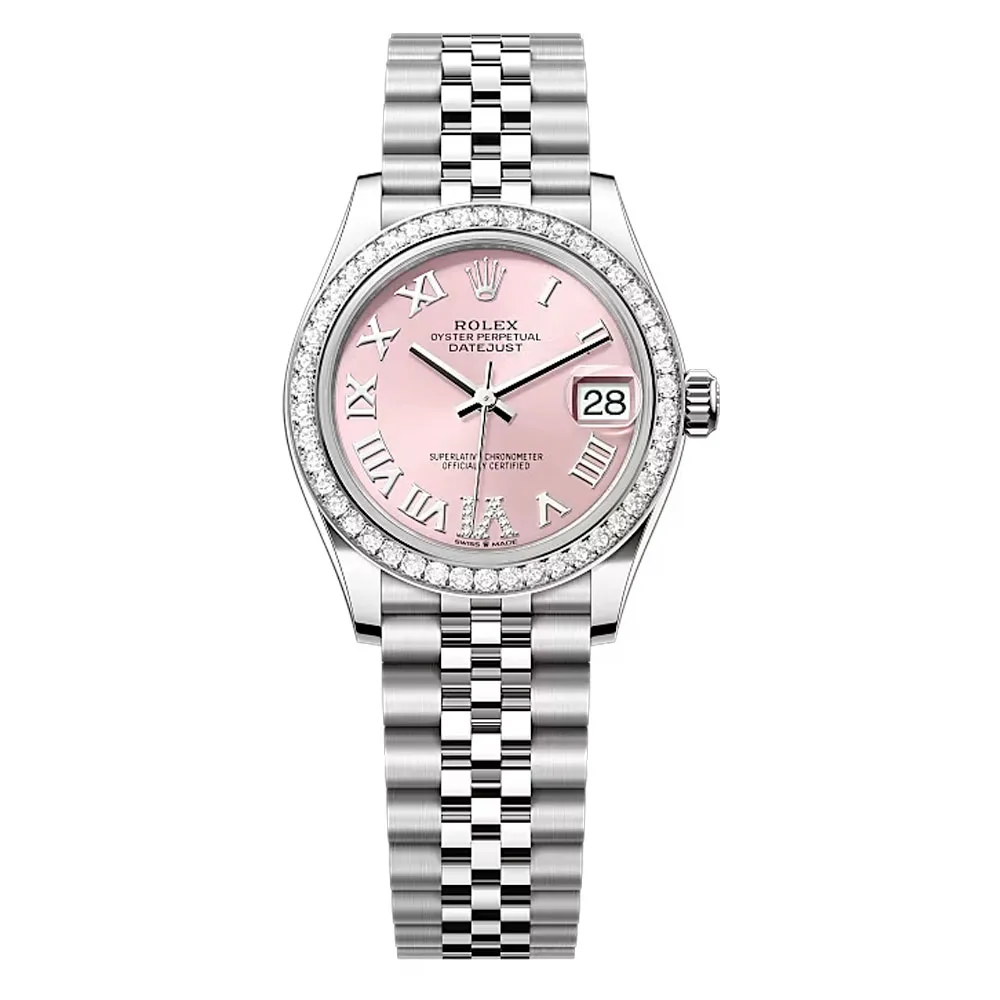 Rolex 278384Rbr-0028 Datejust 31Mm Stainless Steel - White Gold Diamond Jubilee Pink Diamond-Set Dial Watch