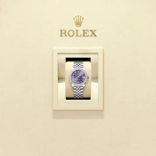 Rolex 278384Rbr-0030 Datejust 31Mm Stainless Steel - White Gold Diamond Jubilee Aubergine Dial Watch - Image 2