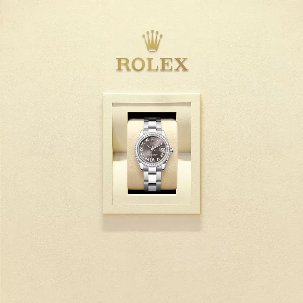 Rolex 278384Rbr-0031 Datejust 31Mm Stainless Steel - White Gold Diamond Oyster Dark Grey Diamond-Set Dial Watch - Image 2