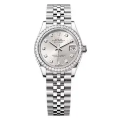 Rolex 278384rbr-0034 Datejust 31mm Stainless Steel - White Gold Diamond Jubilee Silver Diamond-set Dial Watch