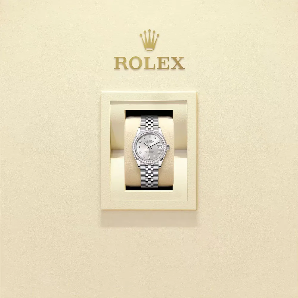 Rolex 278384Rbr-0034 Datejust 31Mm Stainless Steel - White Gold Diamond Jubilee Silver Diamond-Set Dial Watch - Image 2