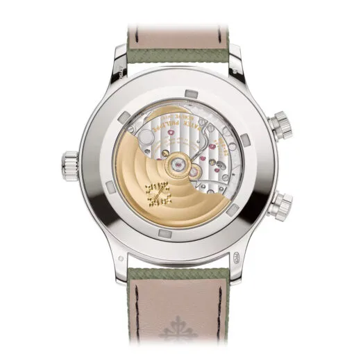 Patek Philippe 5524G-010 Calatrava Pilot Travel Time Ivory Dial White Gold Watch - Image 3