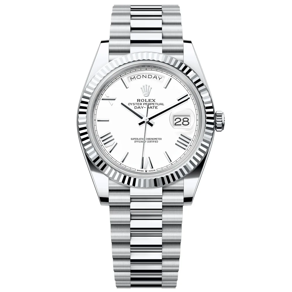 Rolex Day-Date 228236-0010 White Dial 40Mm Platinum Men'S Watch