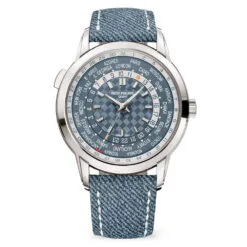 Patek Philippe 5330G-001 World Time Date Blue Dial White Gold Watch