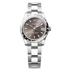 Rolex 278344rbr-0017 Datejust 31mm Stainless Steel - White Gold Diamond Oyster Dark Grey Dial Watch