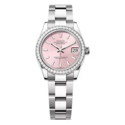 Rolex 278384rbr-0017 Datejust 31mm Stainless Steel - White Gold Diamond Oyster Pink Dial Watch